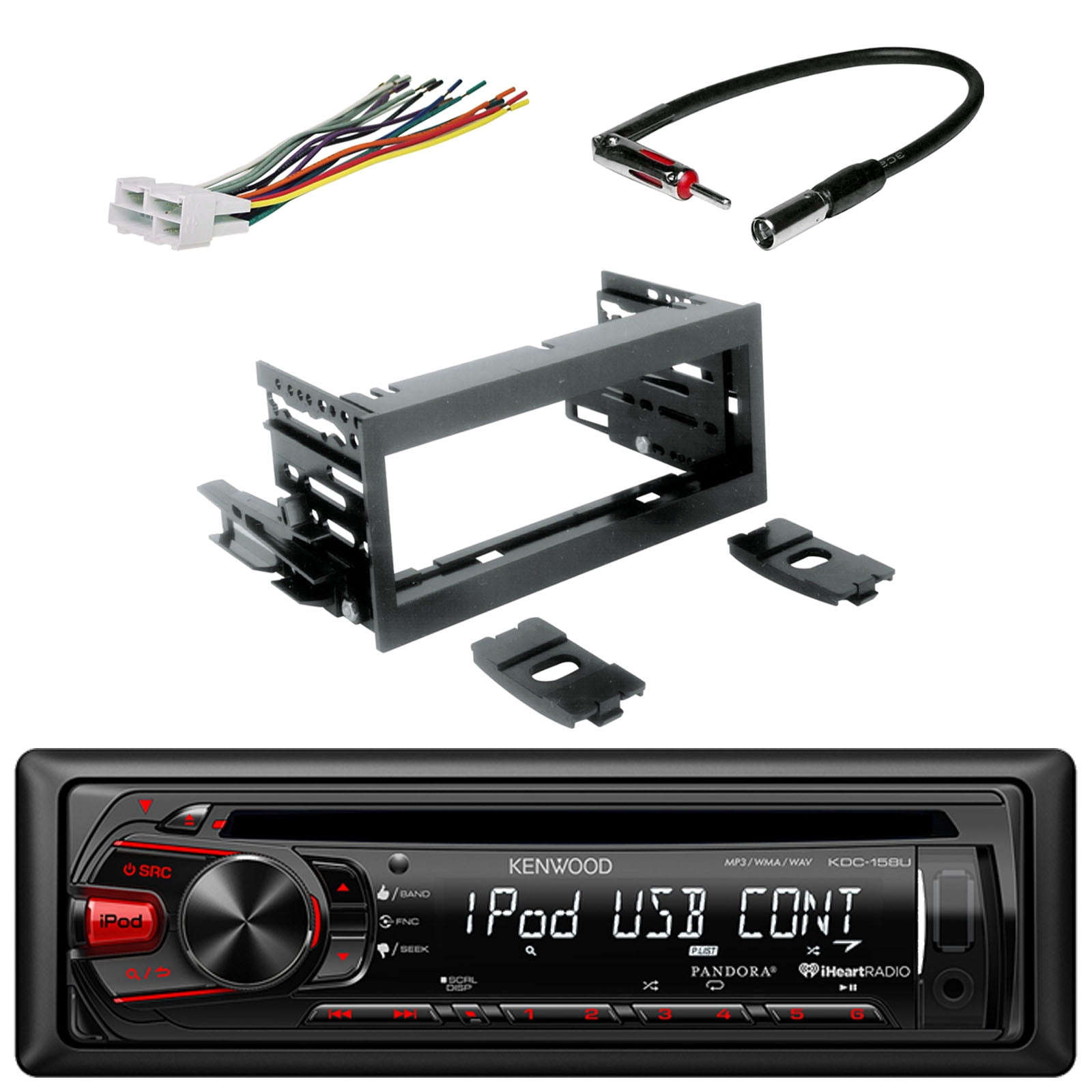 kenwood in dash single din cd player aux car stereo receiver with Kenwood KDC 108 Wiring